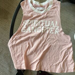 Spiritual pink cropped tank top XS